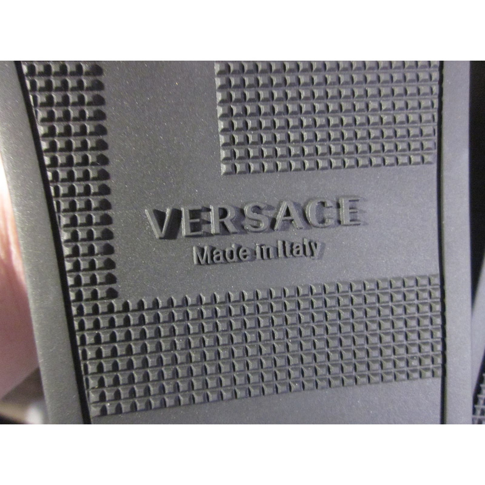 Versace Palazzo pool slide black slide rubber NWOT IT 41 - Picture 7 of 14